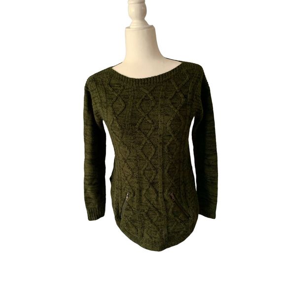 It's Our Time Lace Up Knit Sweater Womens Size XS - Picture 4 of 7